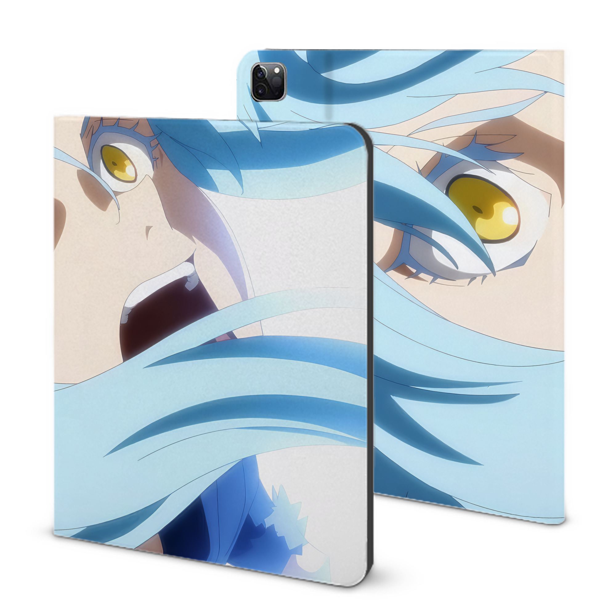 （画像用） 転スラ Regarding Reincarnated to Slime IPad ケース ブック型 PUレザー TPU 耐衝撃 軽量 薄型 ペン収納なし 全面保護 IPad 各モデル対応